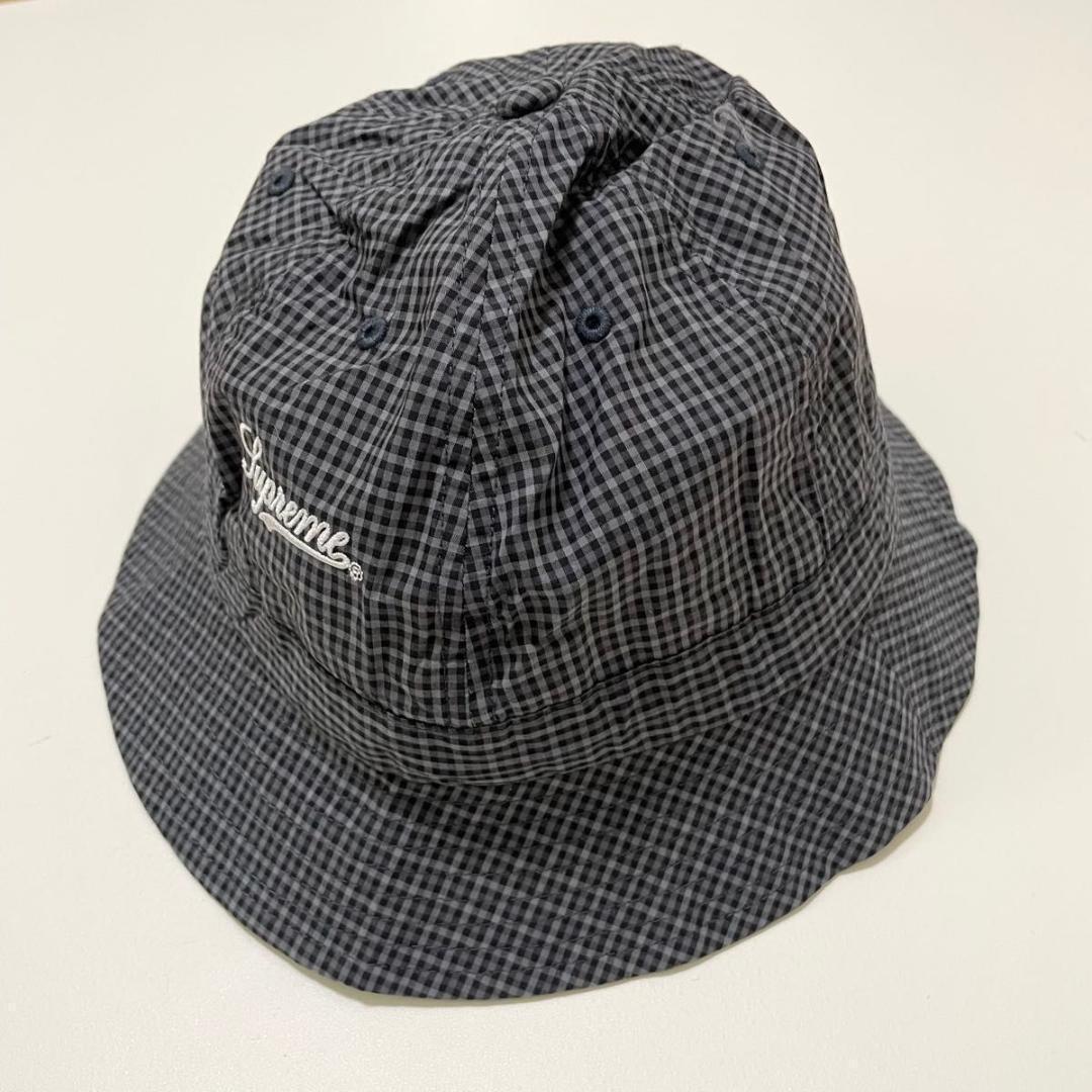 シュプリーム バケットハット 黒 Cordura Plaid Bell Hat