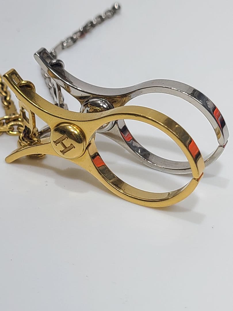 エルメス　グローブホルダー　セット　ゴールド　シルバー