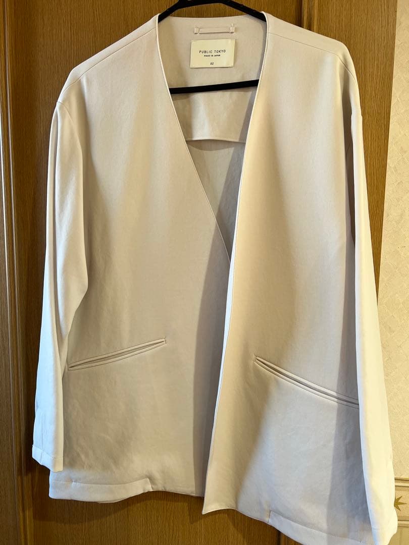 PUBLIC TOKYO ノーカラージャケット 02 ホワイト美品