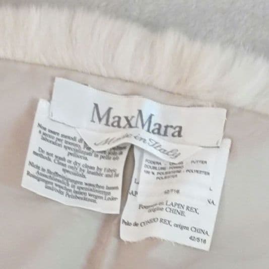 白タグ Max Mara マックスマーラ ラパンファー マフラー ストール