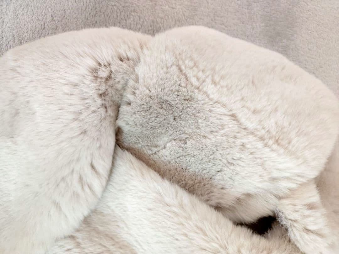 白タグ Max Mara マックスマーラ ラパンファー マフラー ストール