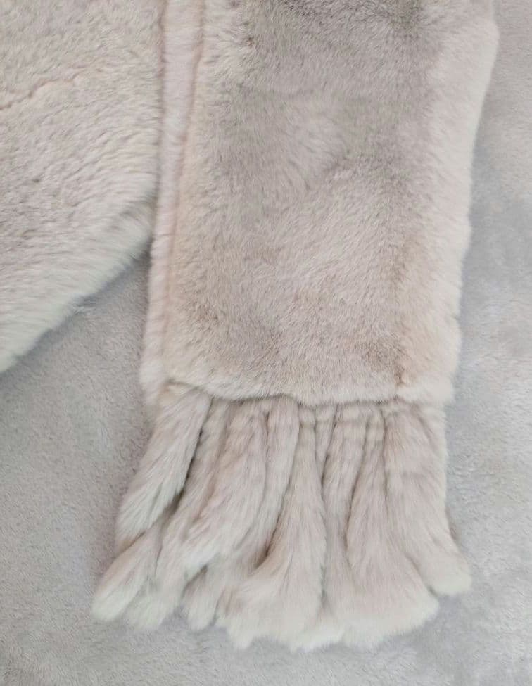 白タグ Max Mara マックスマーラ ラパンファー マフラー ストール