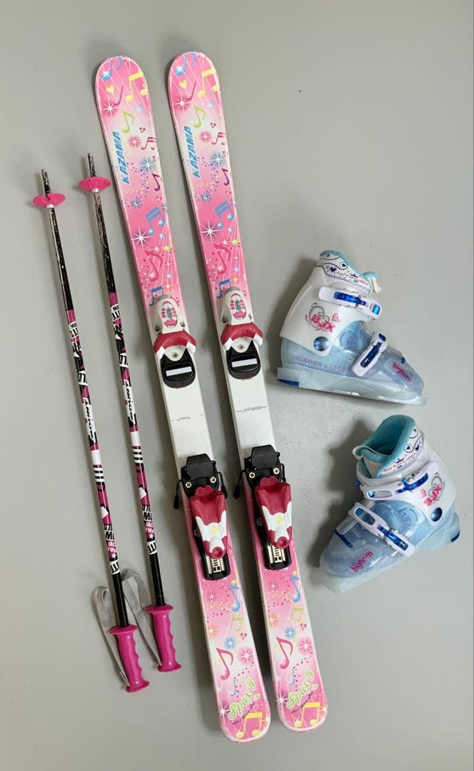 KAZAMA ジュニアスキーセット　板116cm／ブーツ22cm