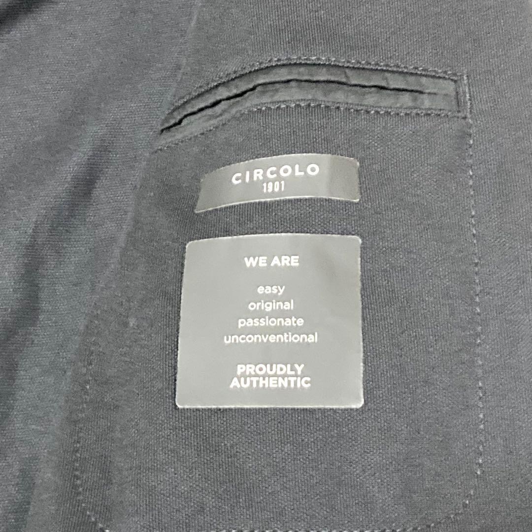 CIRCOLO1901 鹿の子 ジャージジャケット 伸縮性　現行　黒　48