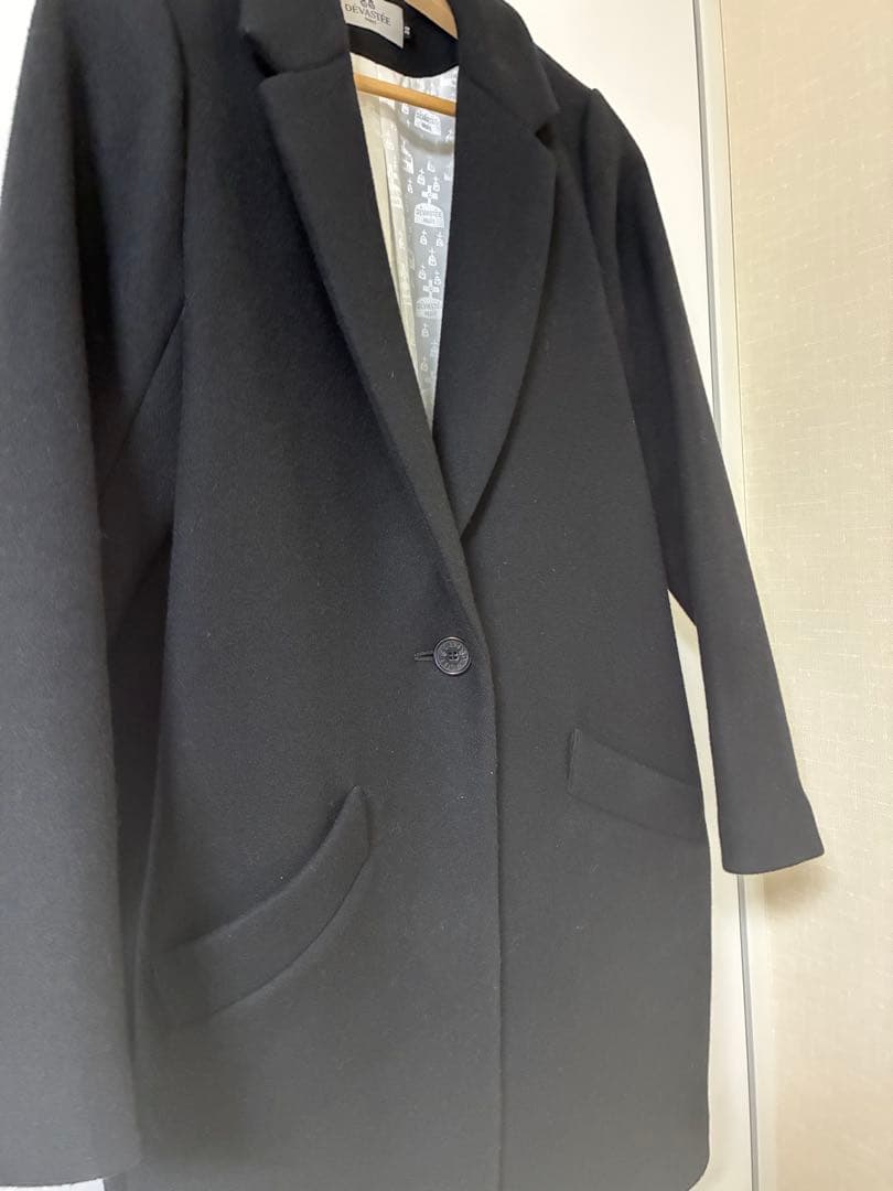 DEVASTEE【ディバステ】 チェスターコート　刺繍　レア　定価10万　黒