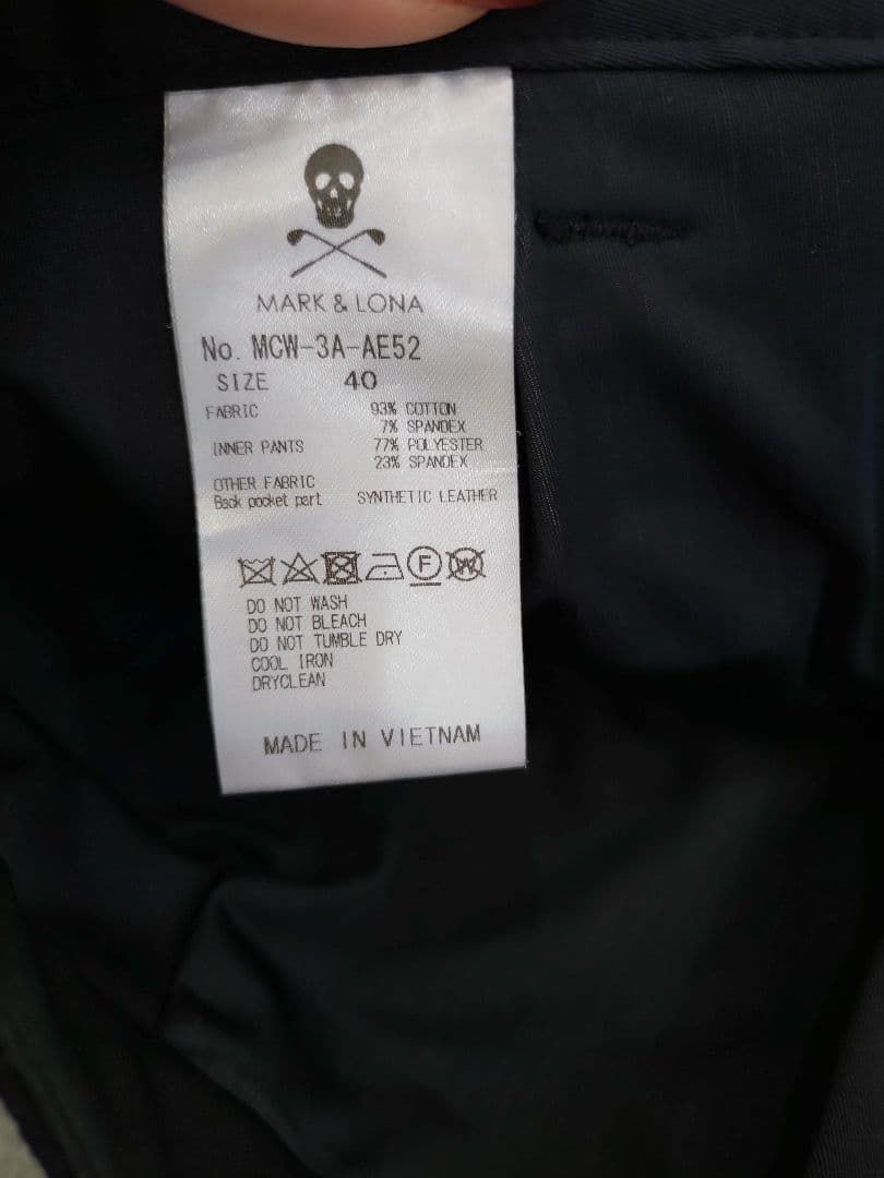 MARK&LONA ゴルフスカート ブラック