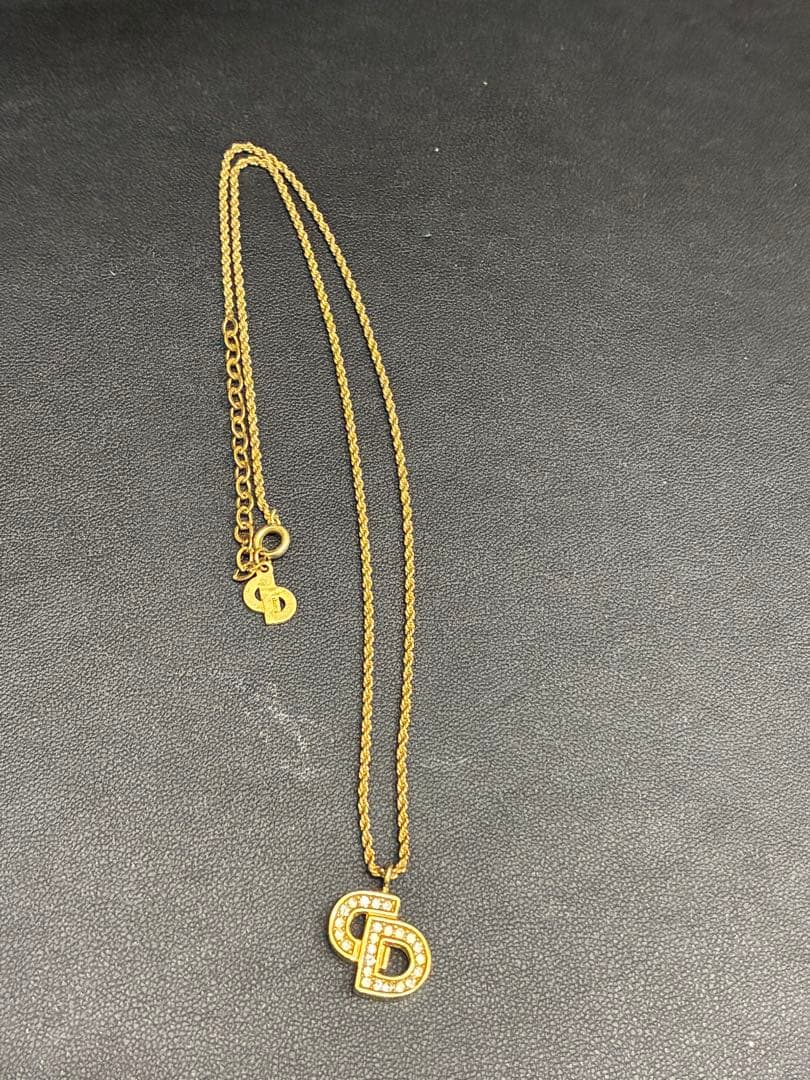 Dior ディオール ラインストーンネックレス