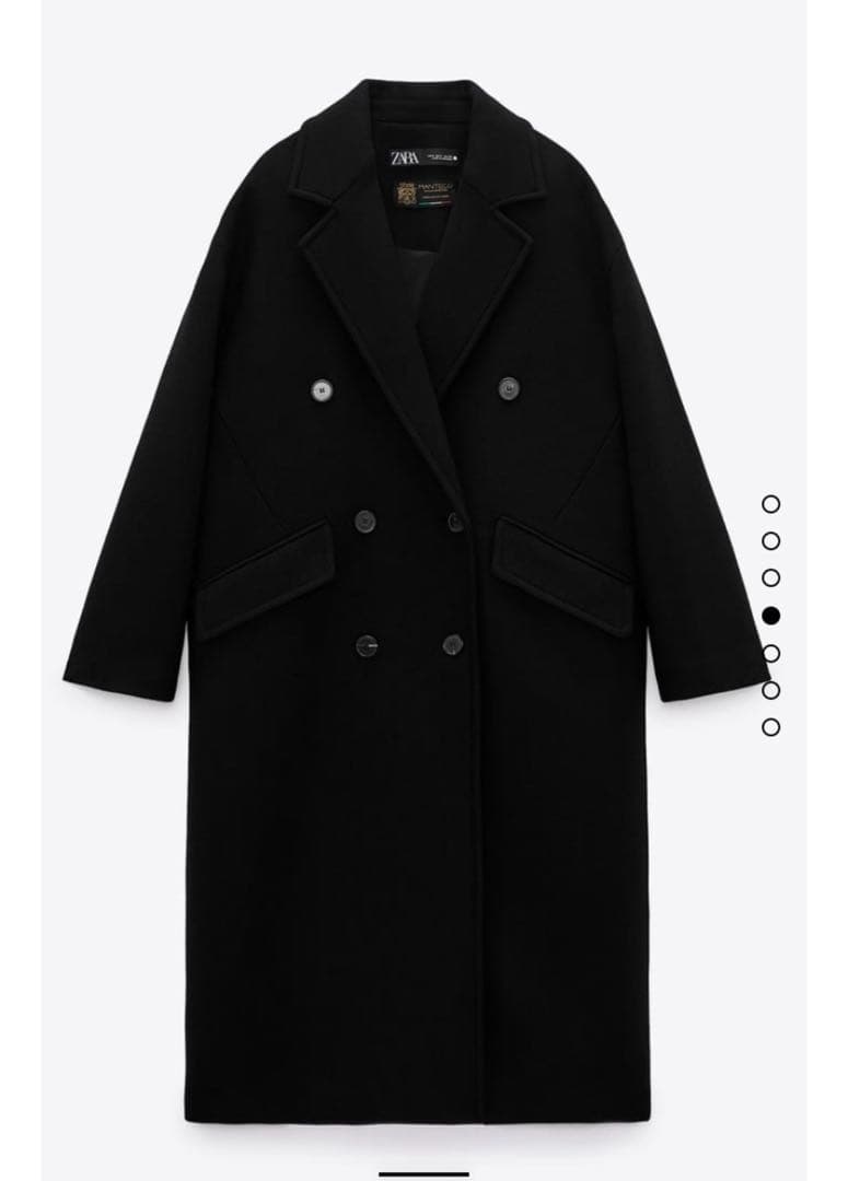 ZARA MANTECOオーバーサイズ ウールブレンドコート xsブラック
