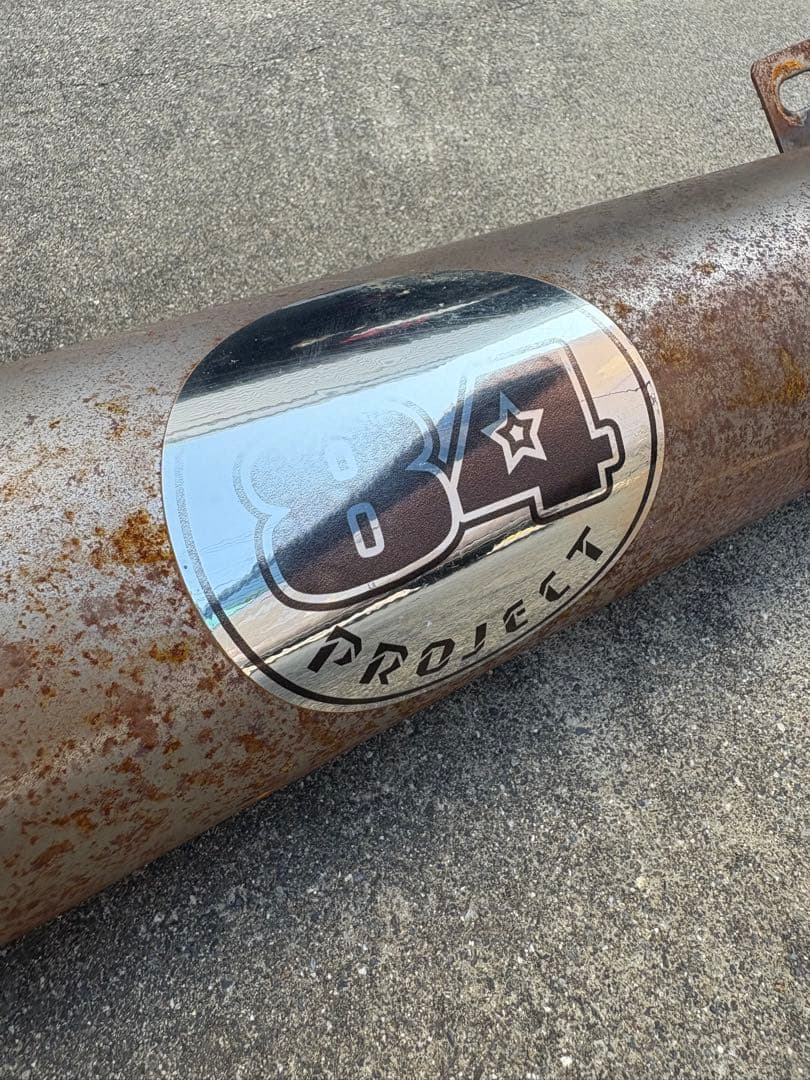 cb250t cb400t ヤシメガ2 メガホンマフラー　素地　美品