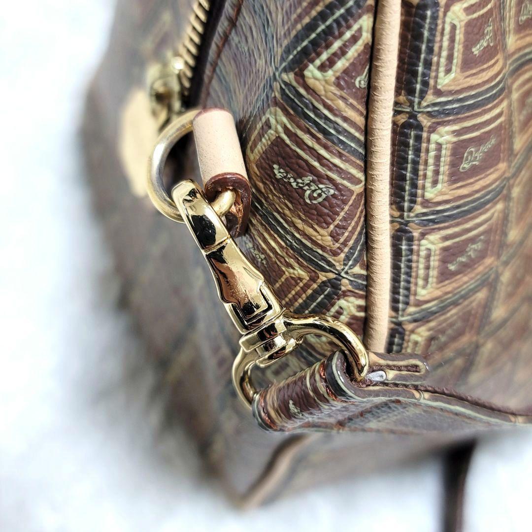 極美品 Q-POT チョコレート 2way ショルダーバッグ ハンドバッグ