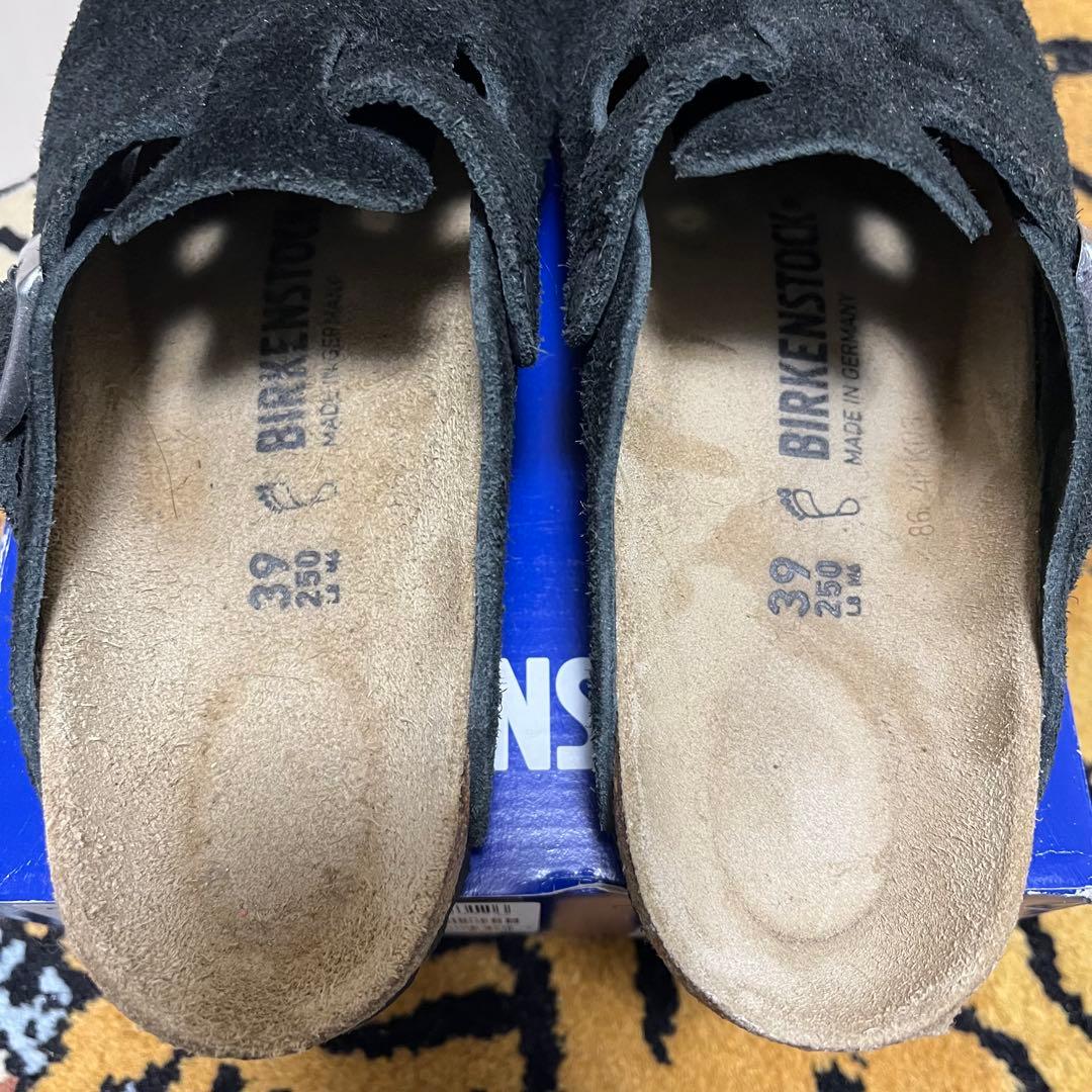 ビルケンシュトック Boston ボストン　スエード　ブラック　39 普通幅