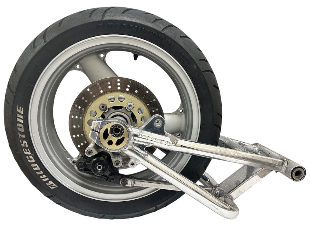 ZRX400実働から取り外し180太足　スイングアーム、前後ホイールその他セット