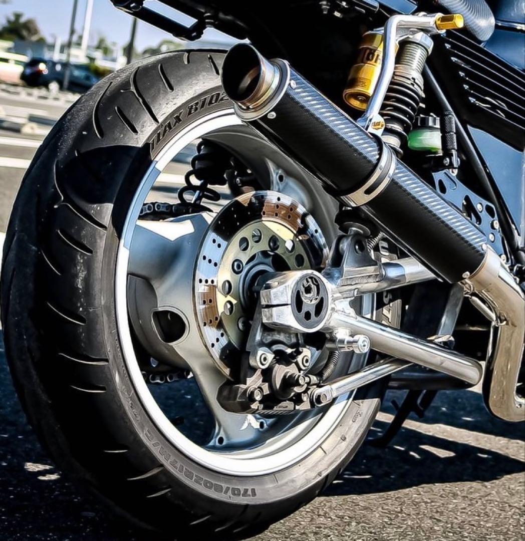 ZRX400実働から取り外し180太足　スイングアーム、前後ホイールその他セット