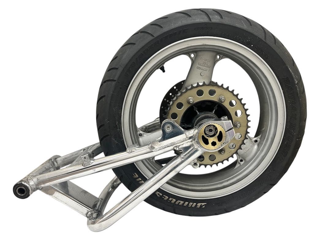 ZRX400実働から取り外し180太足　スイングアーム、前後ホイールその他セット