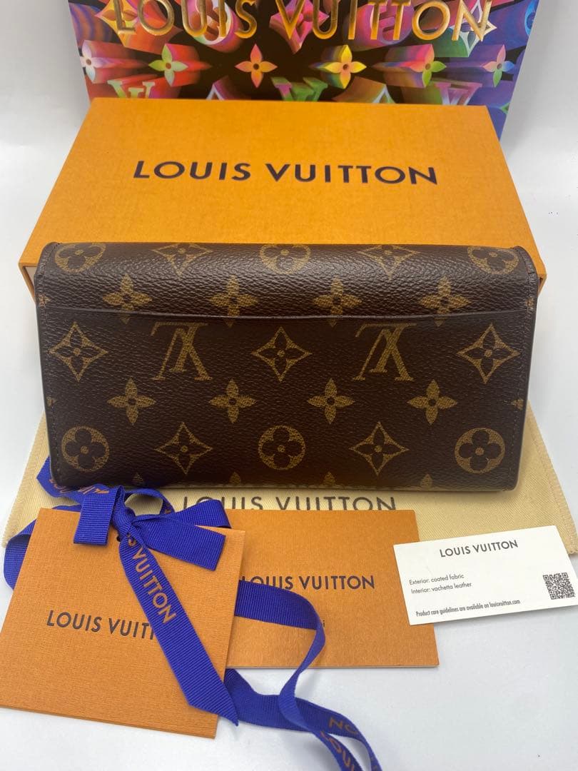 ルイヴィトン モノグラム 新型ポルトフォイユサラ フューシャピンク 長財布