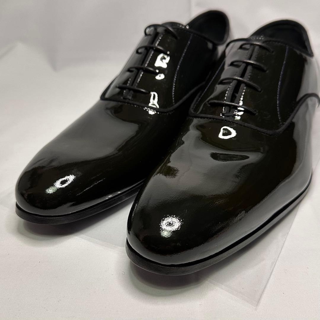 新品未使用☆ランバン☆エナメルシューズ☆ブラック☆本革☆オペラパンプス☆201