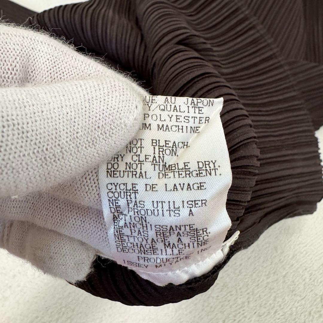 PLEATS PLEASE プリーツ　ブラウン　ハイネック　長袖　チュニック