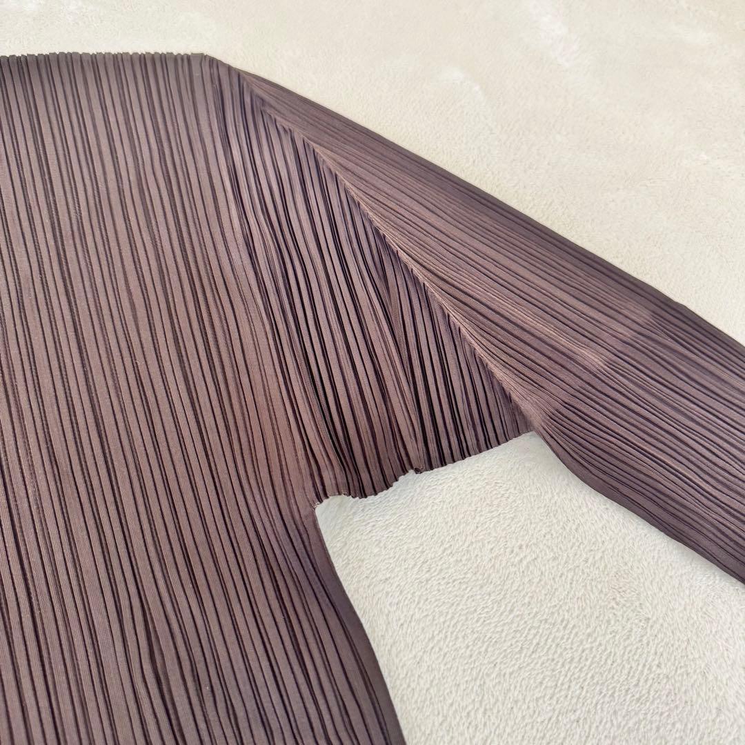 PLEATS PLEASE プリーツ　ブラウン　ハイネック　長袖　チュニック