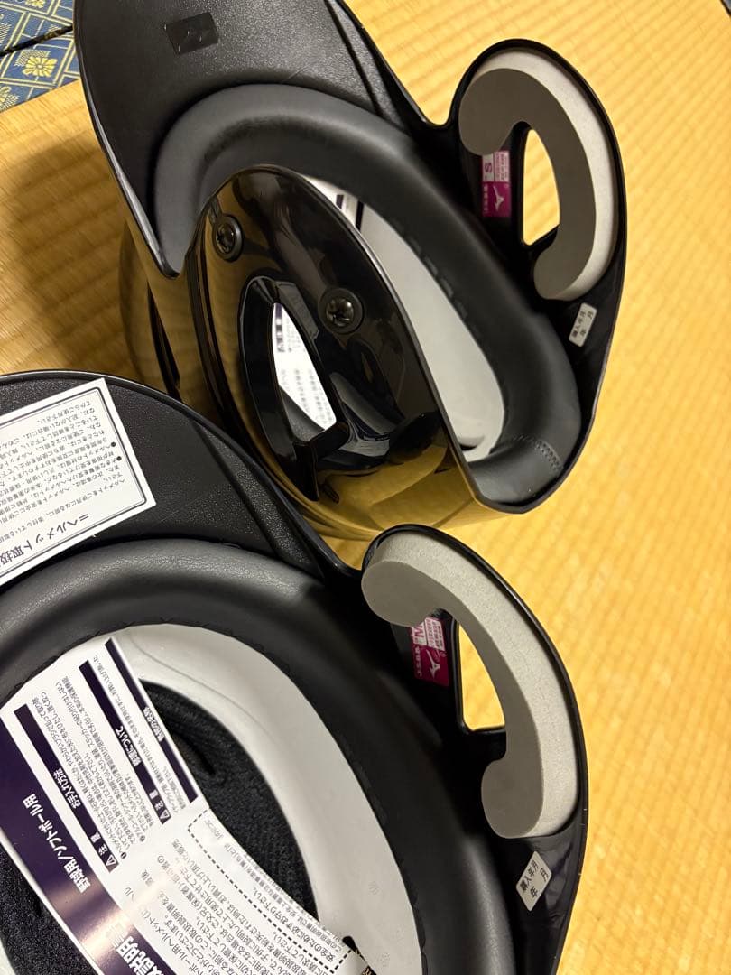 新品 Mizuno ミズノ ヘルメット 2個セット　黒 ブラック ジュニアM・Ｓ