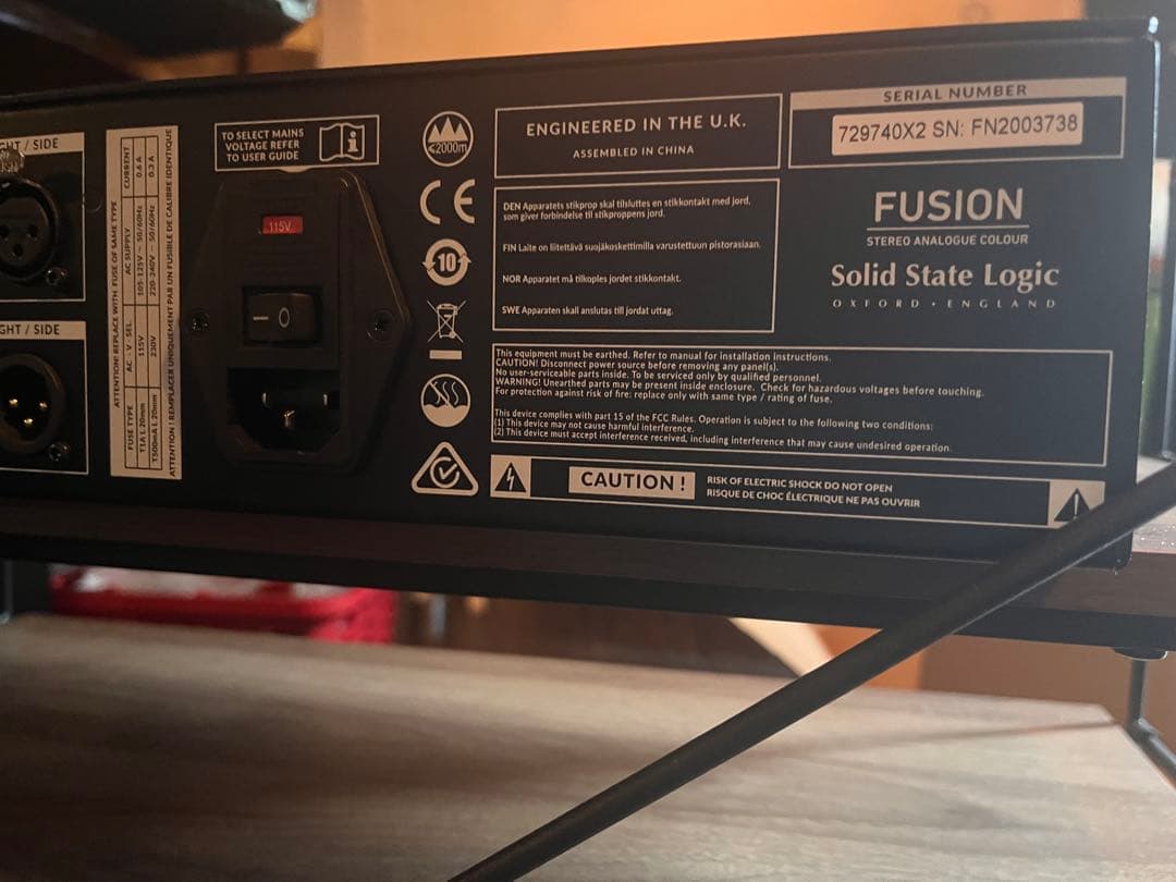 SSL FUSION レコーディングプロセッサー