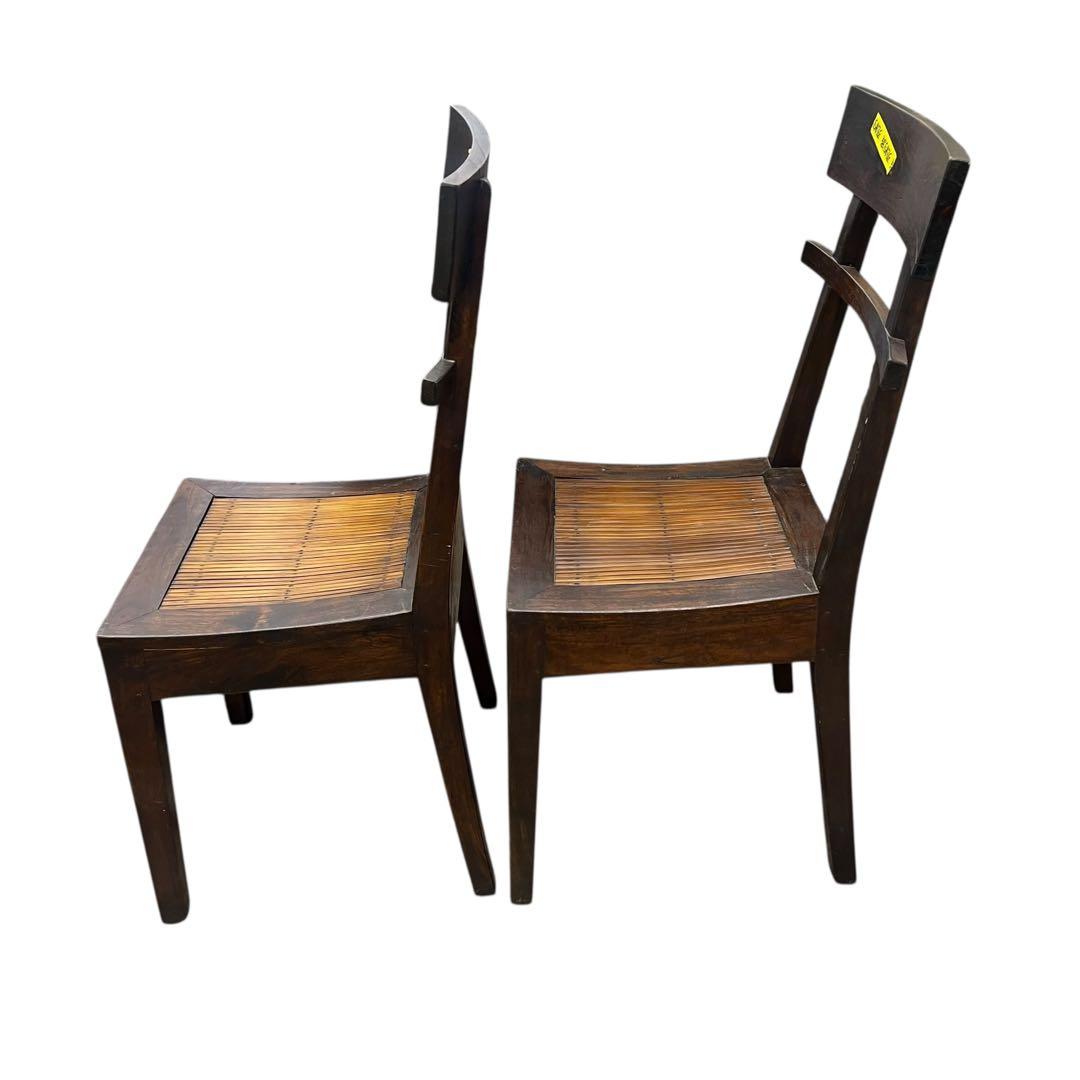 希少　一点物　木製　ダイニングチェア 2脚セット