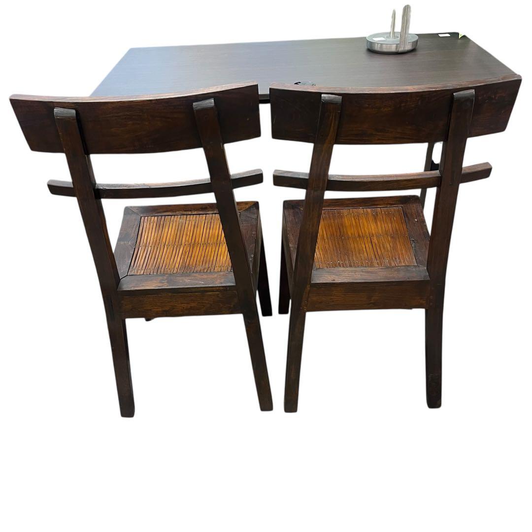 希少　一点物　木製　ダイニングチェア 2脚セット