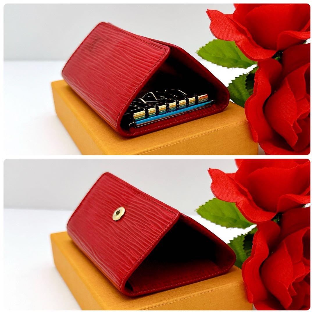 ルイヴィトン　ミュルティクレ　キーケース　エピ　6連　赤　レッド