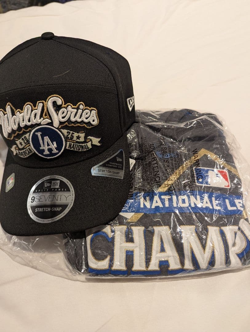 ドジャース ナ・リーグ優勝 2025 キャップ & Tシャツ セット 大谷MVP