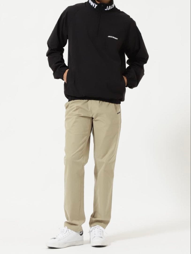 新品 パーリーゲイツ ジャックバニー ポリエステルツイルパンツ(7)3Lベージュ