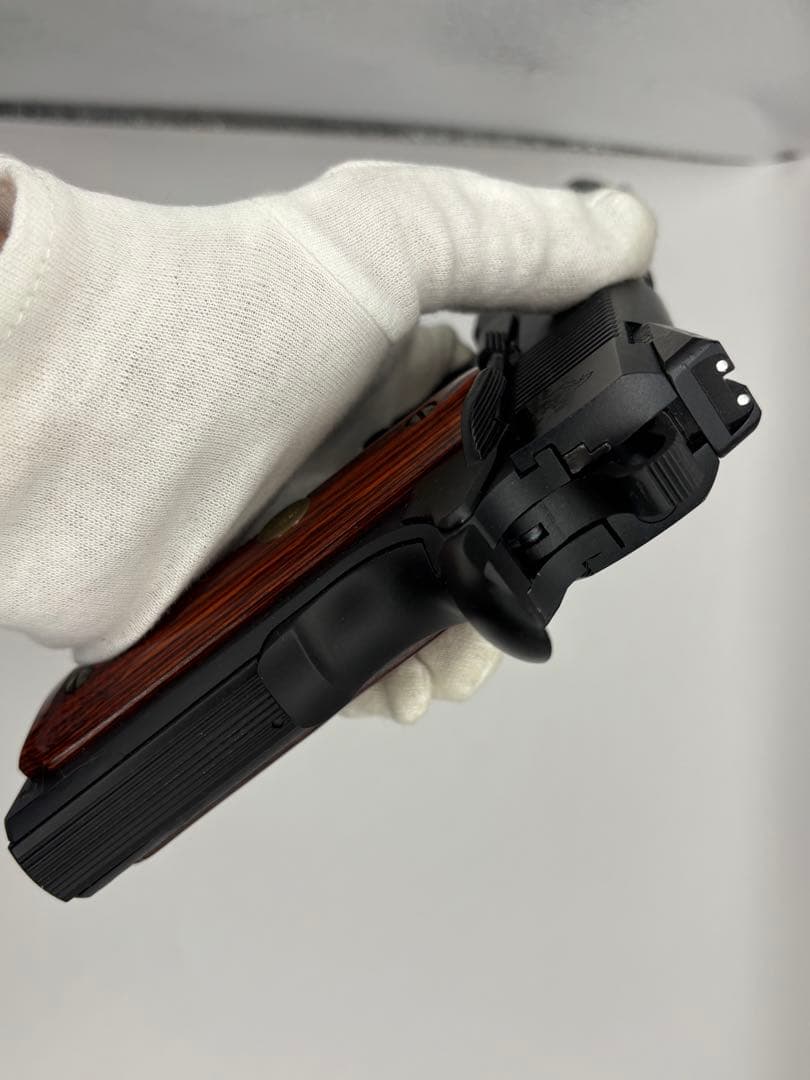 美品　WA コルトレールガン　ブラック　グリップ実銃用バックマイヤーに交換