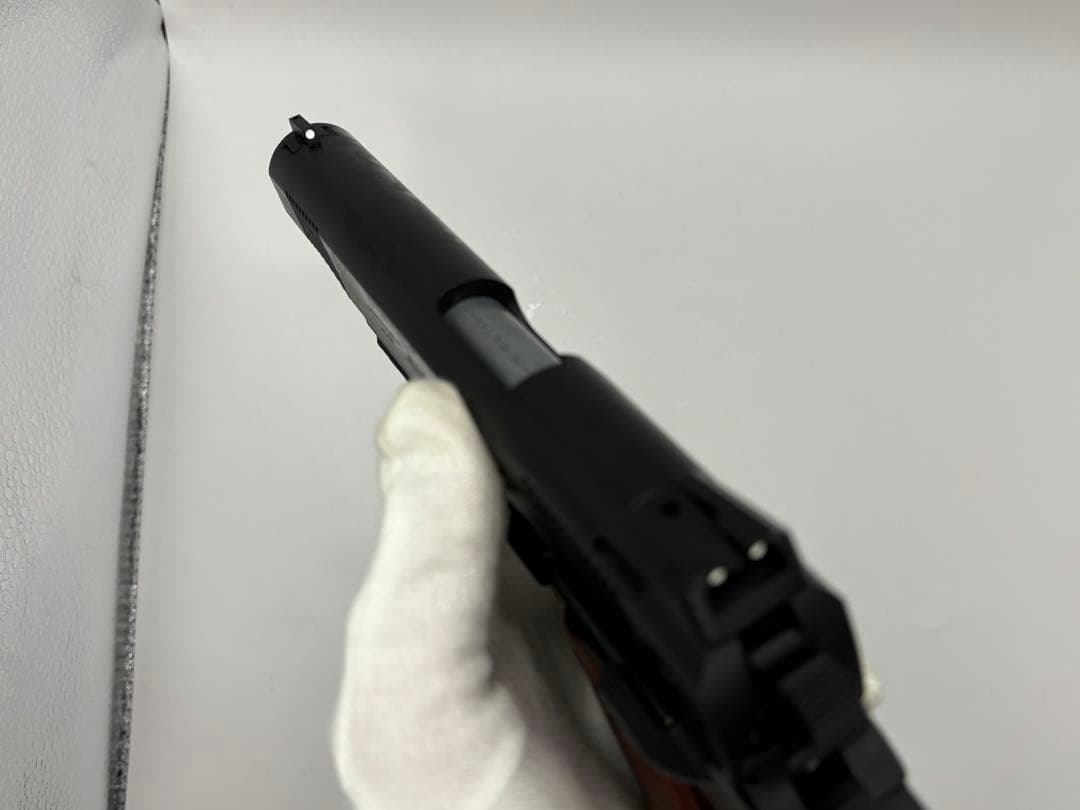 美品　WA コルトレールガン　ブラック　グリップ実銃用バックマイヤーに交換