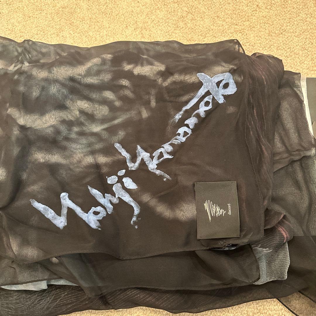 新品discord 本人サイン入Yohji Yamamoto デザイン マフラー