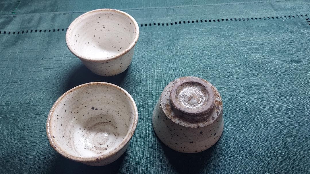 唐津焼隆太窯　中里隆作　粉引盃５点セット