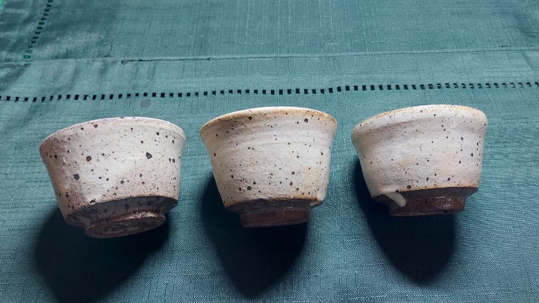 唐津焼隆太窯　中里隆作　粉引盃５点セット