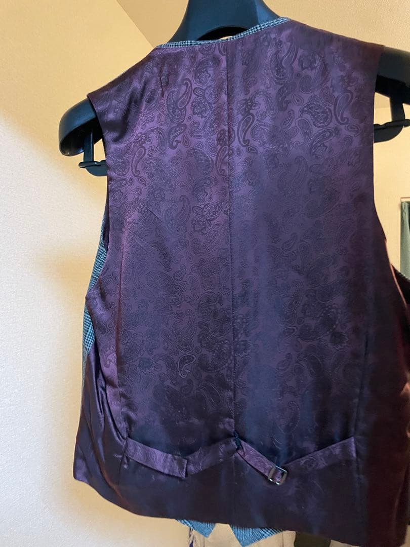 ダンカン　オーダースーツ　グレー　チェック　ペイズリー