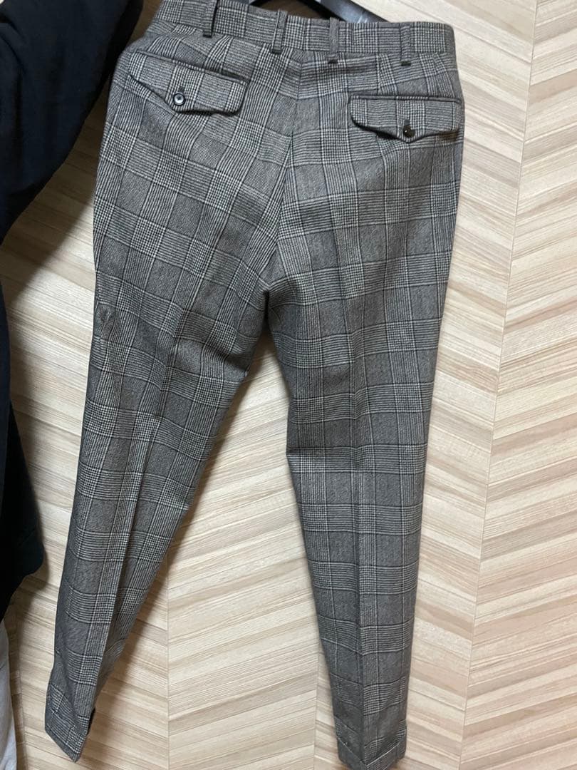 ダンカン　オーダースーツ　グレー　チェック　ペイズリー
