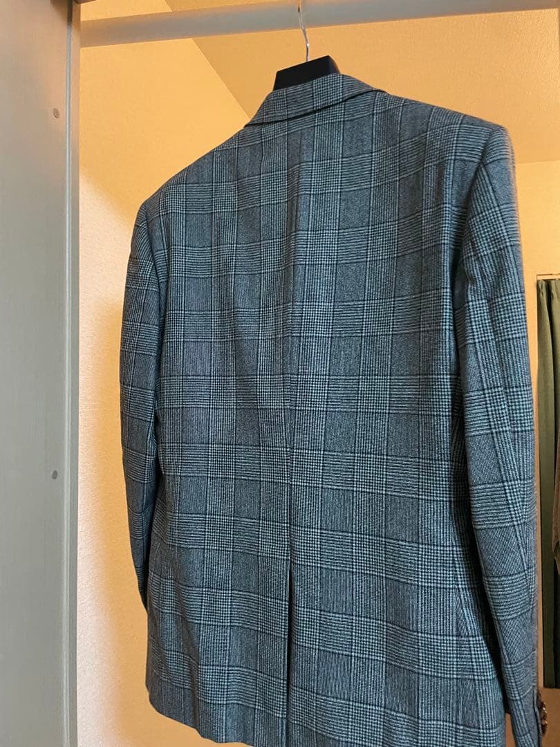 ダンカン　オーダースーツ　グレー　チェック　ペイズリー