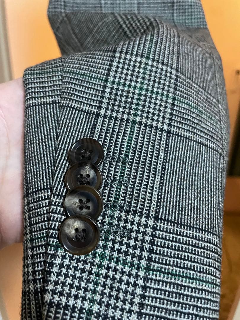 ダンカン　オーダースーツ　グレー　チェック　ペイズリー