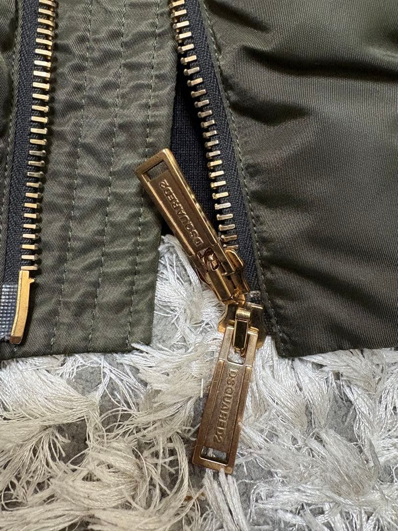 DSQUARED2 MA-1 ビッグタグ　46サイズ　カーキ　美品