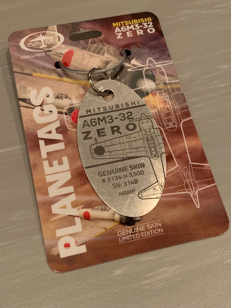 大日本帝國海軍 零戦32型 キーホルダー ゼロ戦 無塗装 Planetags