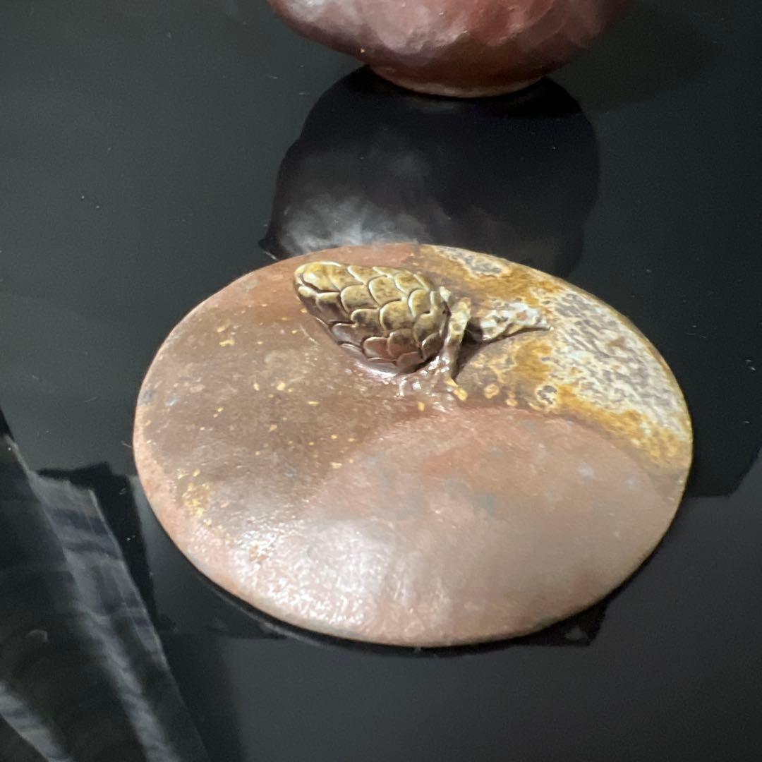 備前焼　宝瓶　茶器　手捻り急須