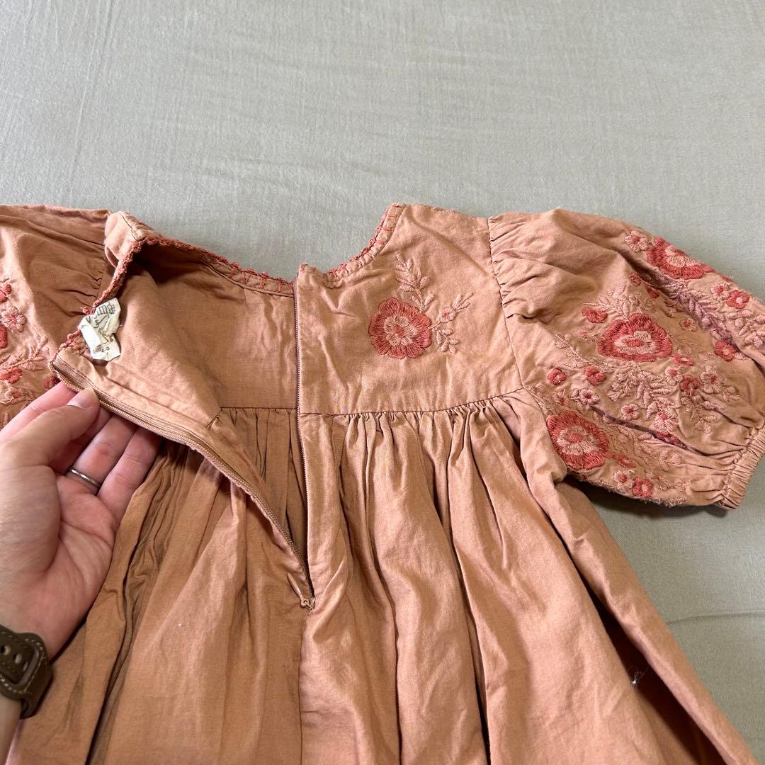 Apolina kids 刺繍ワンピース 2-3y 100