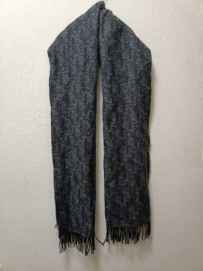 ダブルフェース マフラー ディオール オブリーク カシミヤ & ウール