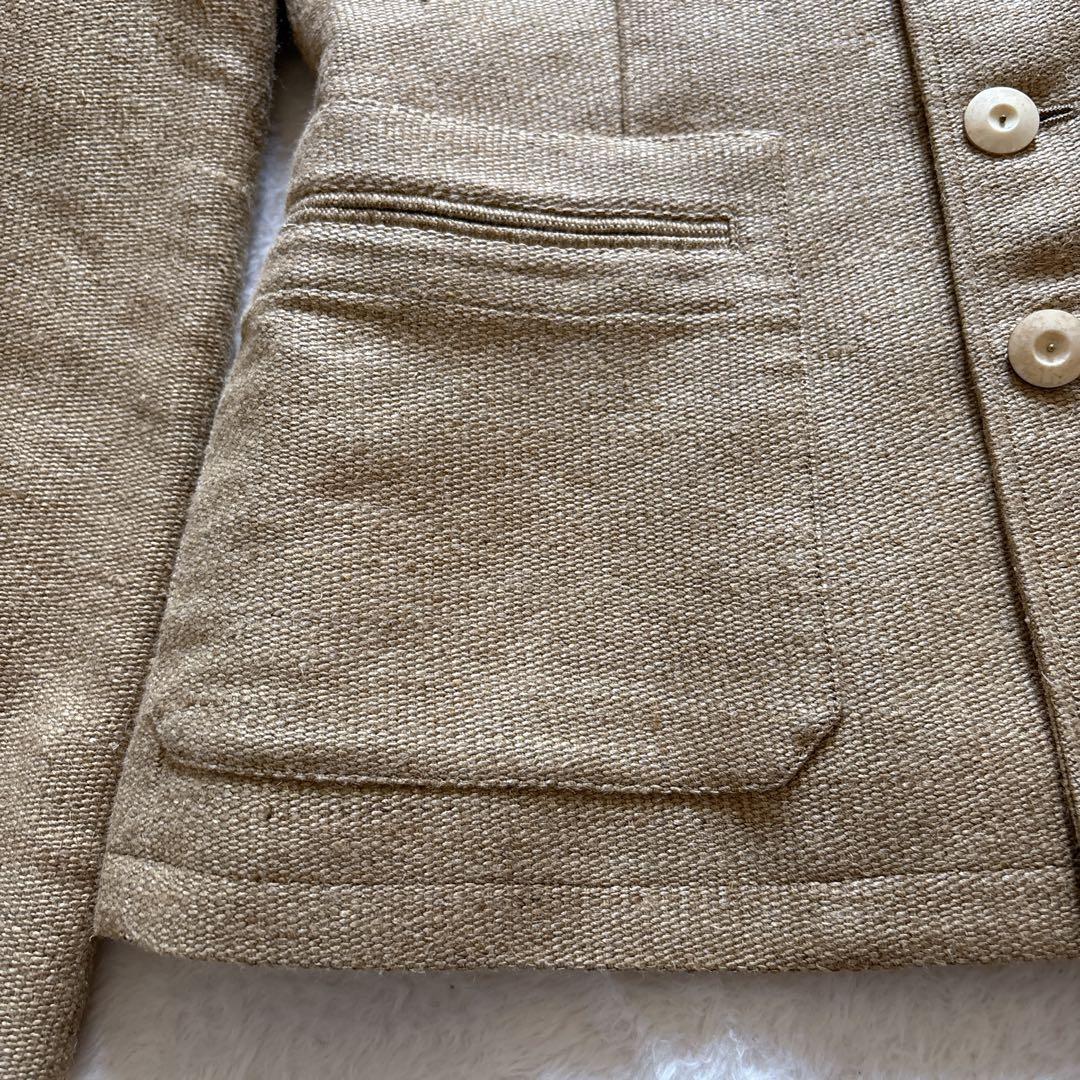 Ralph Lauren 麻綿　詰襟ジャケット　裏地シルク100% 日本製　6