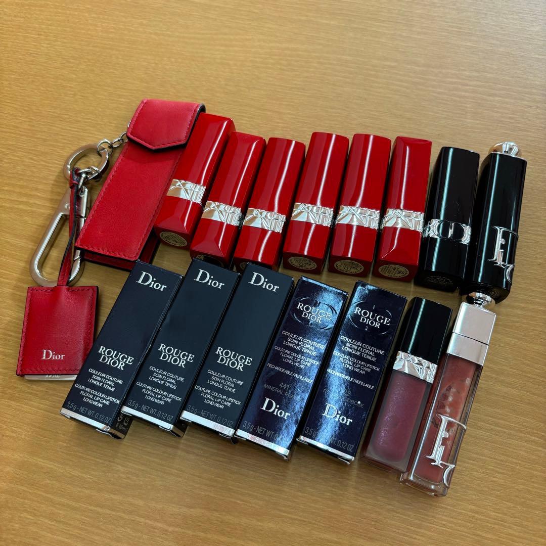 ディオール　ルージュ　グロス　おまとめ１５点　ルージュケース付き