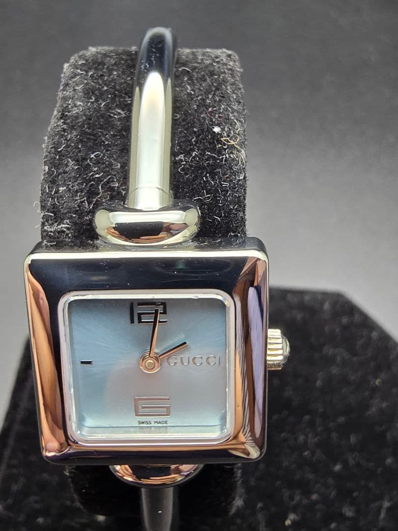 電池交換済 研磨済 グッチ GUCCI 1900L ブルーサンレイ文字盤