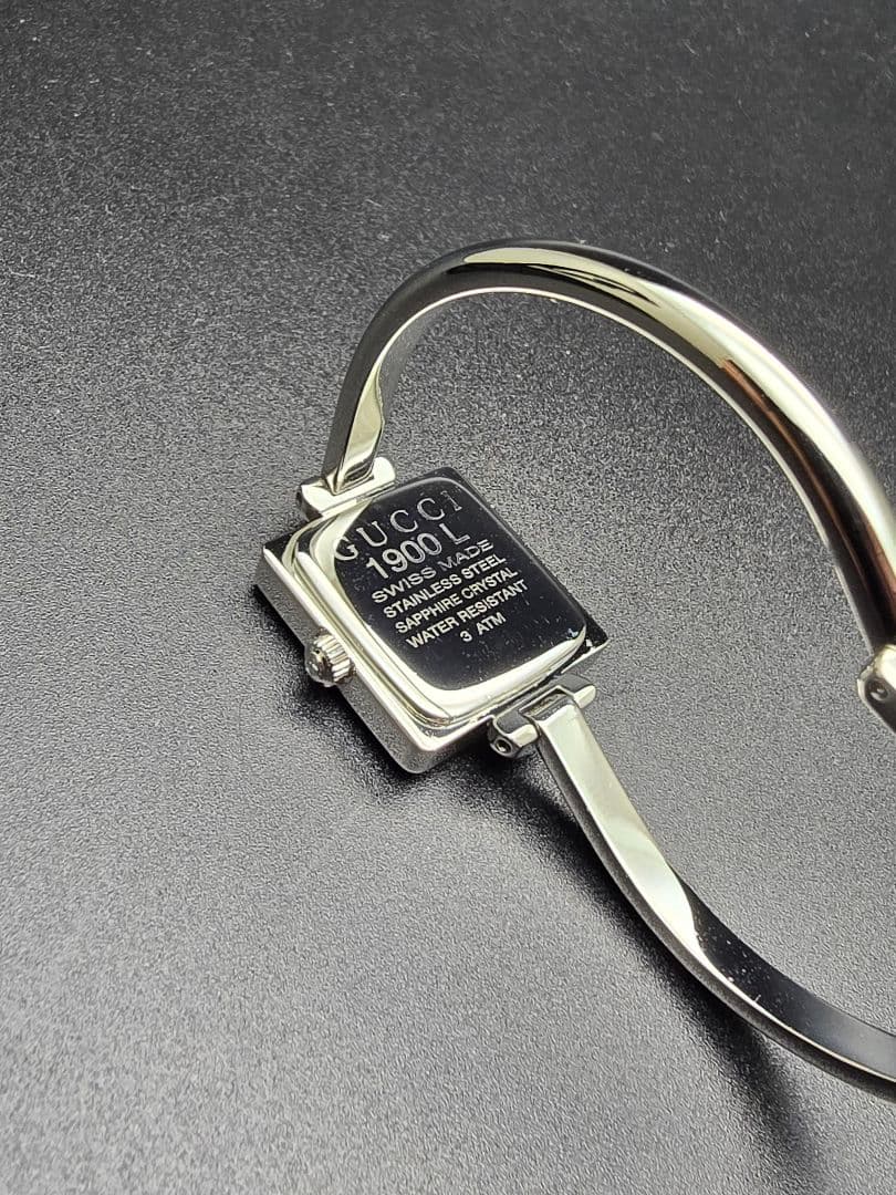 電池交換済 研磨済 グッチ GUCCI 1900L ブルーサンレイ文字盤