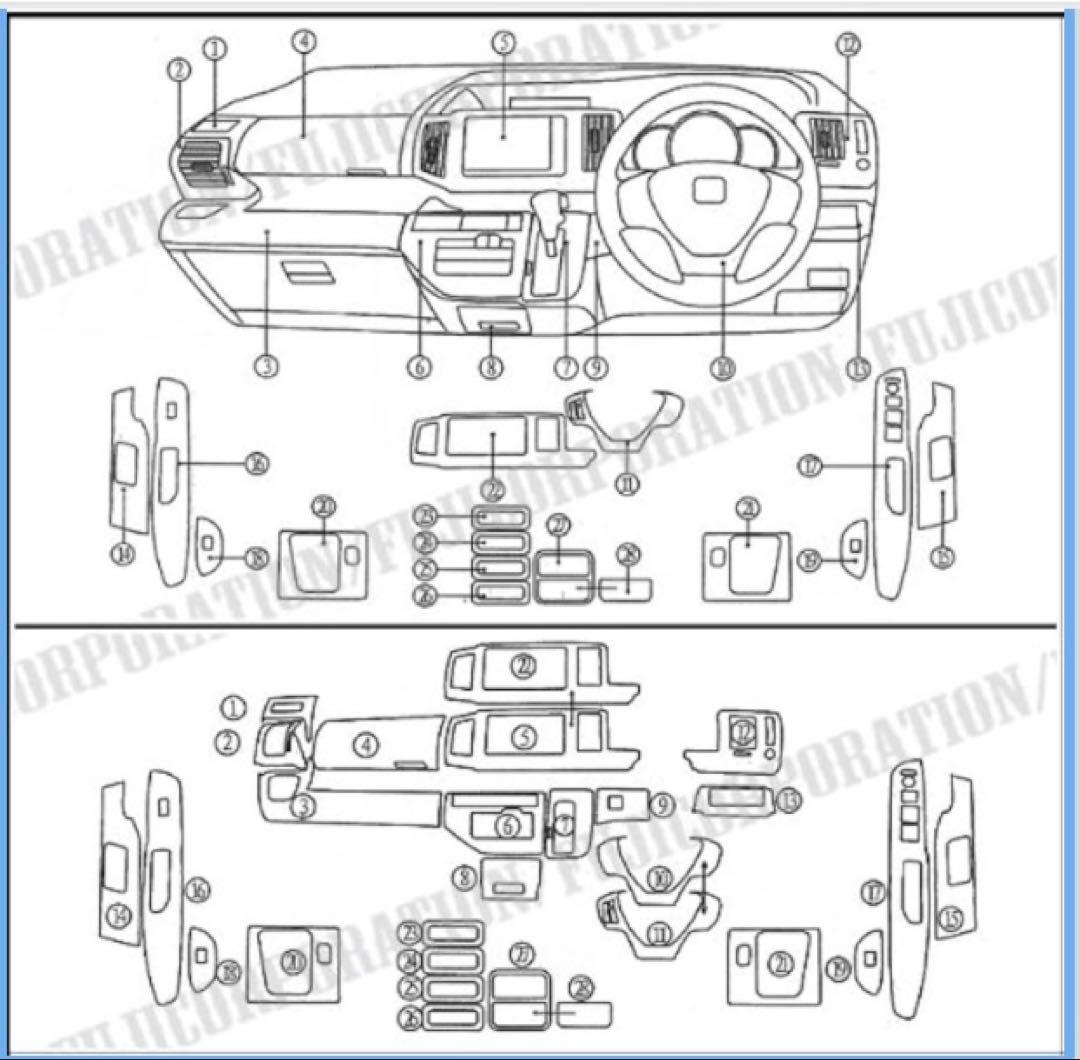 ホンダ・ステップワゴン RK1〜RK6系 3D インテリアパネル 28P
