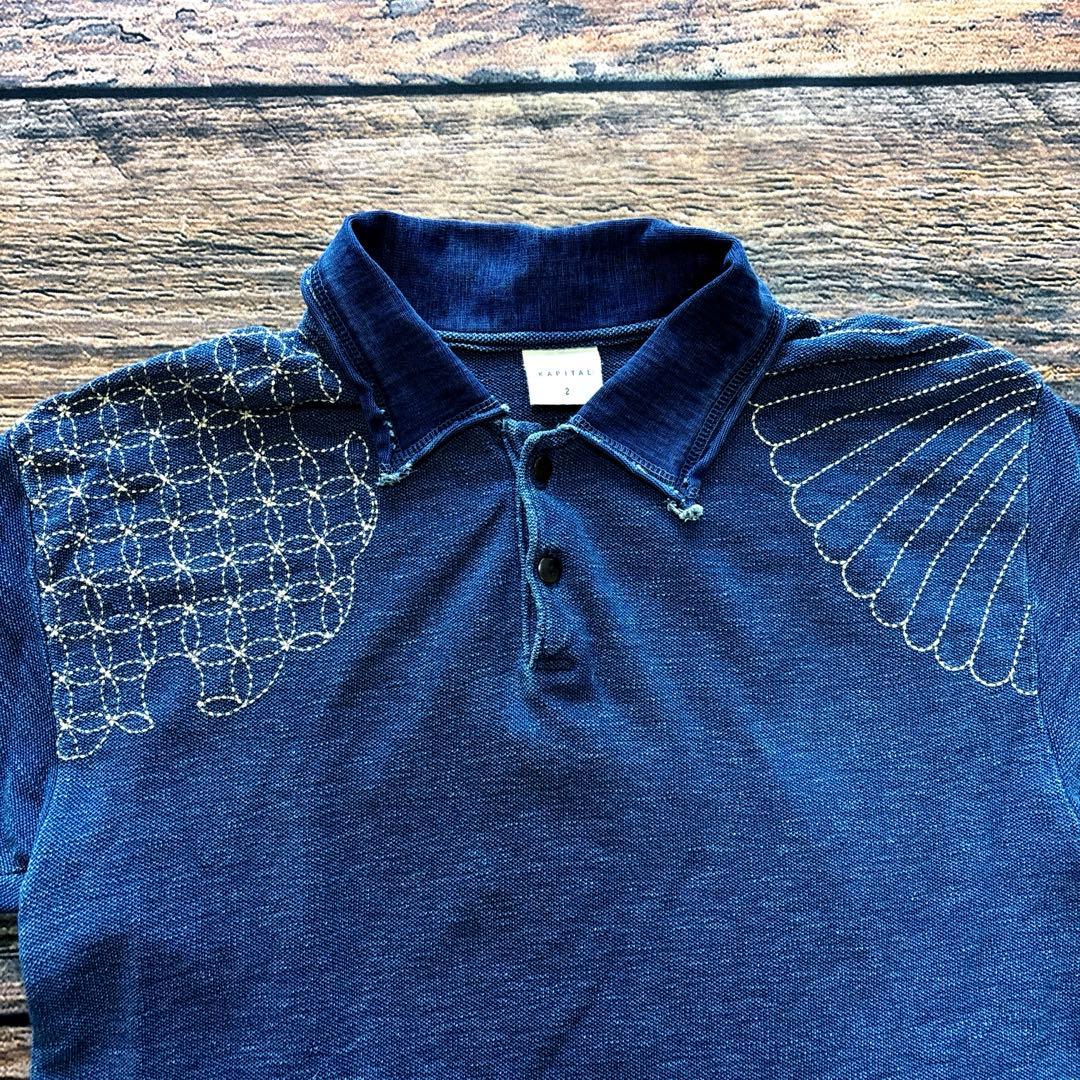 トップス KAPITAL / indigo polo shirts