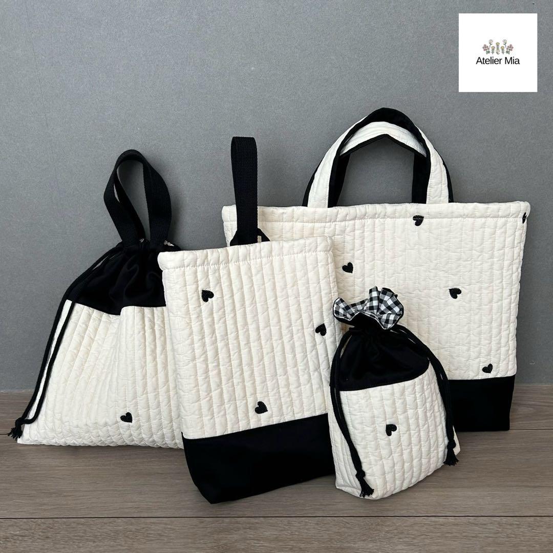 [25107] 入園入学セット/レッスンバッグ/上履き袋/お着替え袋/給食袋